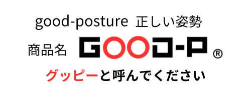 商品名はgood-postureですが日本語はグッピーです